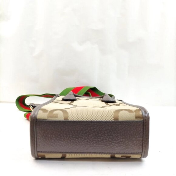 Gucci Hand Bag Brown Leather and Canvas 1194-040725 - Picture 5 of 13